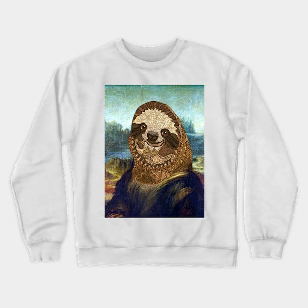 Sloth Lisa Crewneck Sweatshirt by ArtLovePassion